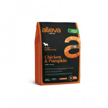 Alleva Natural Puppy Chicken & Pumpkin Medium сухой корм для щенков с курицей и тыквой - 800 г