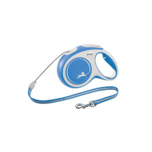 Flexi New Comfort cord M поводок-рулетка для собак, голубая 8 м, до 20 кг