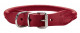 Hunter ошейник для собак Round&Soft Elk 32 (24-27 см)/0,6 см кожа лося красный чили