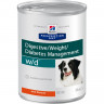 Влажный диетический корм для собак Hill's Prescription Diet w/d Digestive при поддержании веса и сахарном диабете, с курицей - 370 г