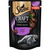 Sheba Craft влажный корм для кошек рубленые кусочки с ягненком в соусе 75 г