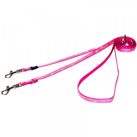 Поводок перестежка для собак ROGZ Trendy XS-8мм 2 м (Розовый HLM520K)