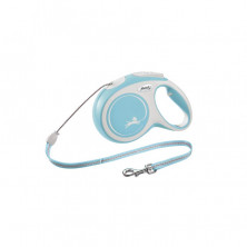 Flexi New Comfort cord M поводок-рулетка для собак, светло-голубая 8 м, до 20 кг