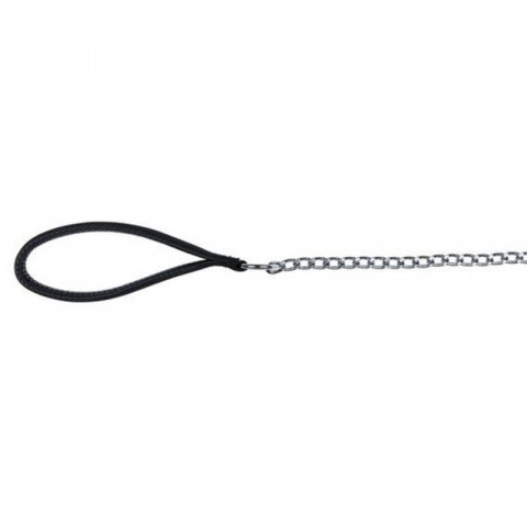 Поводок-цепь Trixie для собак 110 см/4 мм металлическая с нейлоновой ручкой черная