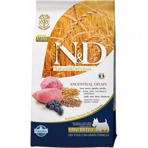 Farmina N&D Low Grain Dog Lamb & Blueberry Adult Mini - 2,5 кг