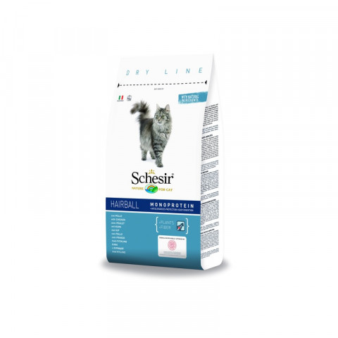 SCHESIR Hairball для длинношерстных кошек с курицей - 400 гр