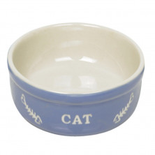 Nobby миска керамическая с надписью "Cat", голубая - 240 мл