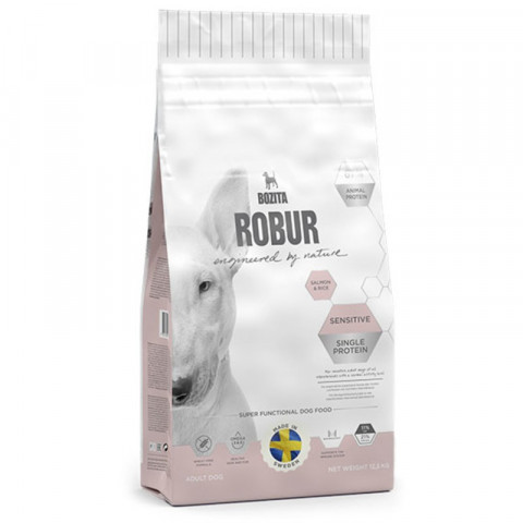 Bozita Robur Sensitive Single Protein сухой монопротеиновый корм для собак с лососем - 12.5 кг