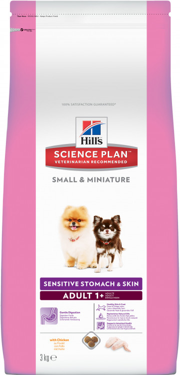 Hill's Science Plan сухой корм для здоровья кожи и шерсти, курица 3 кг (для мелких пород)