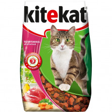 Kitekat сухой корм для взрослых кошек с аппетитной телятинкой - 800 г
