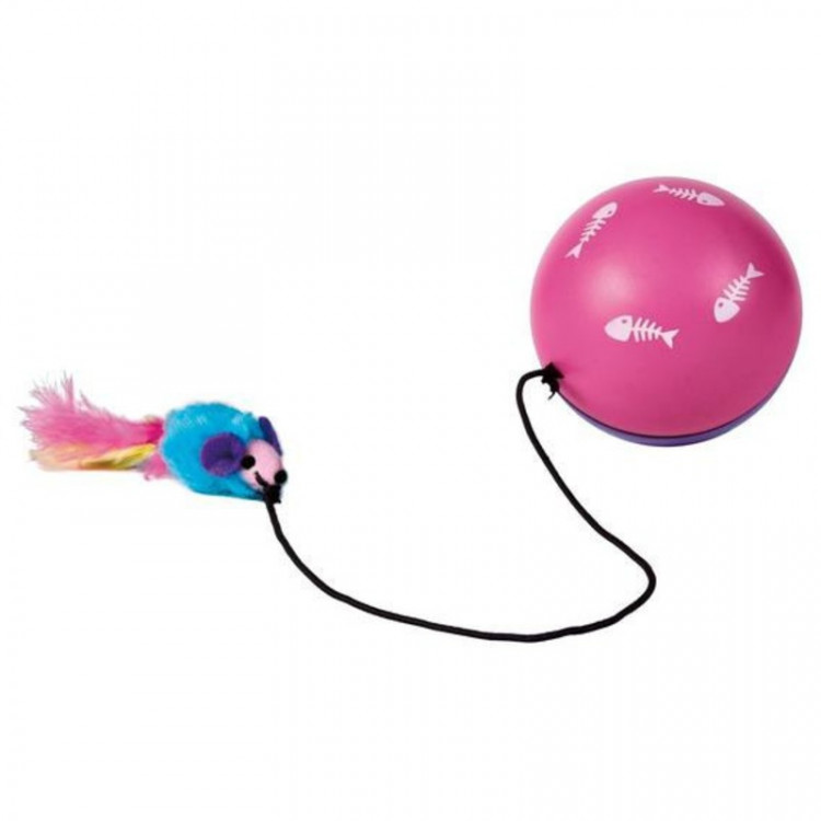 Trixie Игрушка для кошки Мяч с мышкой, ф9 см 1 ш