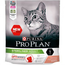 Pro Plan Cat Adult Sterilised OPTI-SENSES сухой корм для стерилизованных кошек с лососем - 400 г