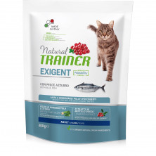 Trainer Natural Cat Exigent Adult With Bluw Fish сухой корм для привередливых кошек с пеламидой 300 г