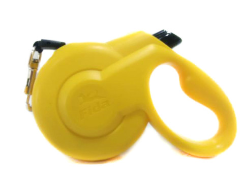 Fida Styleash Стильная рулетка 5м с выдвижным шнуром для собак мелких пород до 15 кг желтая