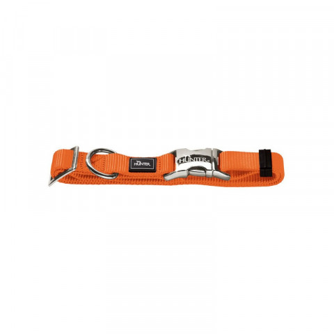 Hunter ошейник для собак ALU-Strong M (40-55 см) нейлон с металлической застежкой оранжевый