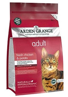 Arden Grange Adult Cat Chicken & Potato корм сухой беззерновой для взрослых кошек с курицей и картофелем - 2 кг