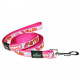 Поводок Rogz удлиненный для собак средних пород розовый 1,8 м