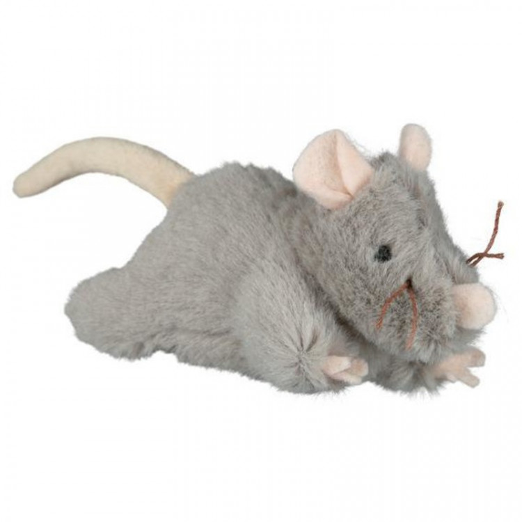Trixie Игрушка для кошки Мышь с микрочипом, 15 см, плюш 1 ш