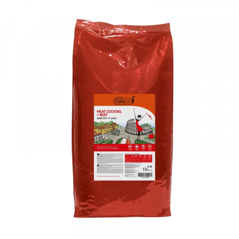 Сухой корм Dailycat Casual Line Meat Cocktail with Beef для кошек мясной коктейль с говядиной 10 кг