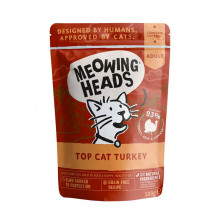 Влажный корм Meowing Heads Top Cat Turkey для кошек и котят с индейкой, говядиной и курицей - 0,100 кг