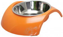 Миска для собак ROGZ Luna специальная эргономичная форма и вынимаемая миска оранжевая - 350 мл