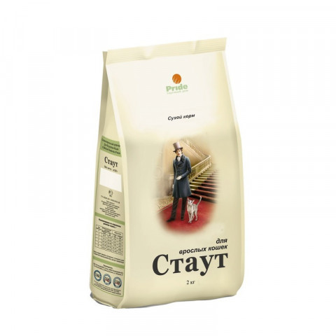 Стаут сухой корм для взрослых кошек всех пород с цыпленком и рисом - 2 кг