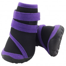 Triol ботинки для собак черные с фиолетовым - размер L, 65х60х75 мм, 4 шт