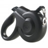 Fida Extendable Стильная рулетка 3м с выдвижной лентой для собак мелких пород черная