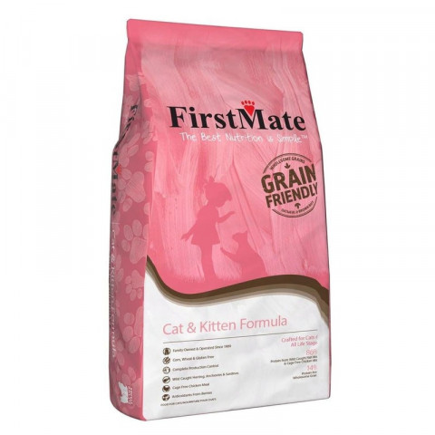 FirstMate Cat & Kitten сухой низкозерновой корм для котят и взрослых кошек 6 кг