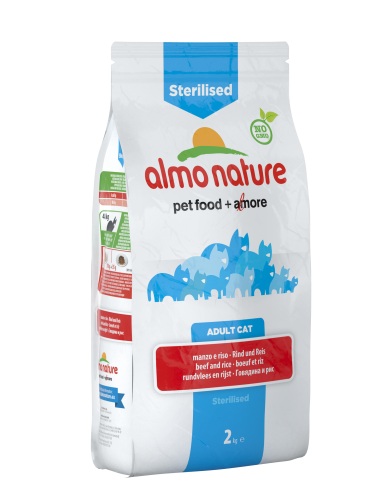 Almo Nature Functional Adult Cat Sterilised Beef & Rice 2 кг
