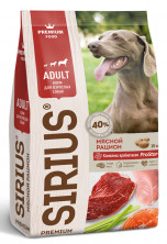 Sirius сухой корм для собак мясной рацион - 2 кг