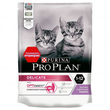 Сухой корм Purina Pro Plan Delicate для котят с чувствительным пищеварением с индейкой - 200 г
