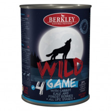 Влажный корм Berkley Adult Dog Wild №4 для взрослых собак с дичью, морковью, капустой и лесными ягодами - 400 г