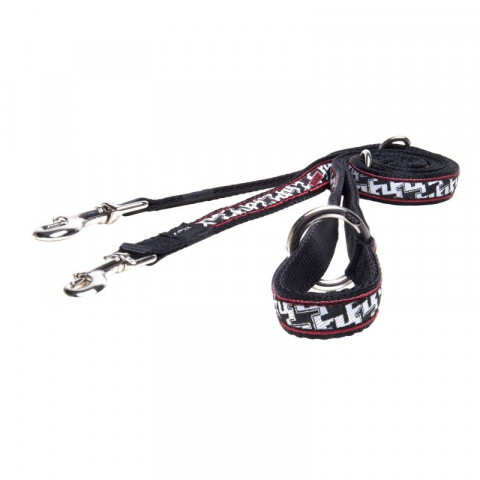 Поводок перестежка Rogz для собак средних и мелких пород черный 1,0-1,3-1,6 м 1 ш