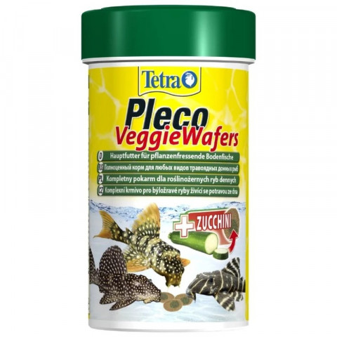 Tetra Pleco Veggie Wafers корм пластинки для донных рыб с добавлением цуккини - 250 мл