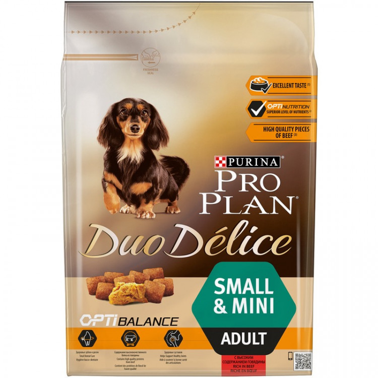 Purina Pro Plan Duo Delice Small & Mini Adult Beef with Rice - 2,5 кг