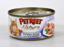 Влажный корм Petreet для кошек с кусочками розового тунца с макрелью - 70 г