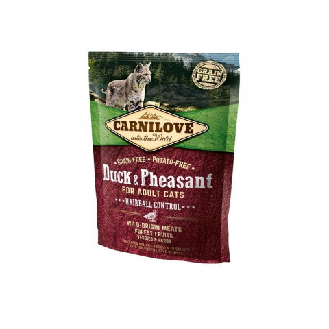 Carnilove Duck & Pheasant for Adult Cats Hairball Control сухой корм для взрослых домашних кошек с уткой и фазаном - 400 г