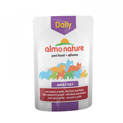 Almo Nature Daily Menu Adult Cat Chicken & Duck паучи для взрослых кошек меню с курицей и уткой - 70 г