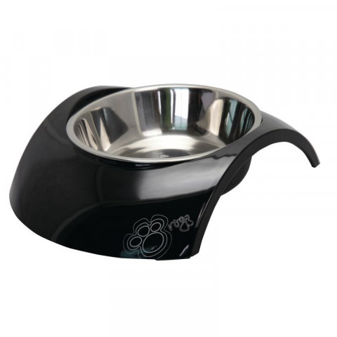 Миска для собак ROGZ Luna специальная эргономичная форма и вынимаемая миска черная - 160 мл