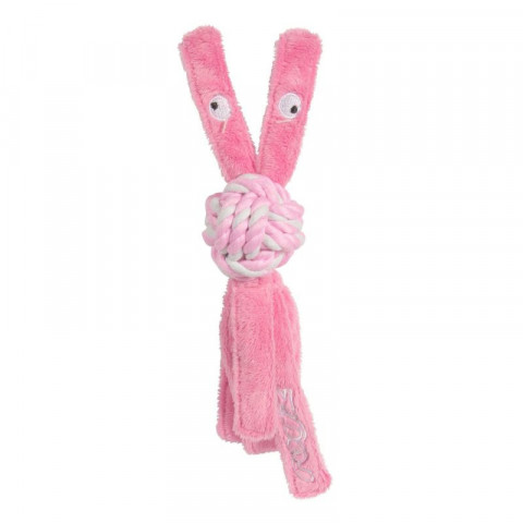 Игрушка для щенков ROGZ CowBoyz S канатная розовая - 49/250 мм