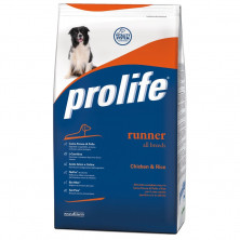 Prolife Dog Adult Runner сухой корм для активных и/или спортивных собак с курицей и рисом 12 кг