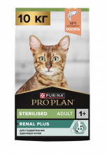 Pro Plan Cat Adult Sterilised OPTI-RENAL сухой корм для стерилизованных кошек с лососем - 10 кг