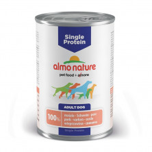 Almo Nature Single Protein Adult Dog Pork консервы со свининой для взрослых собак с чувствительным пищевариением - 400 г