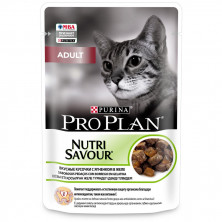 Влажный корм Purina Pro Plan Nutri Savour для взрослых кошек с ягненком в желе - 85 г