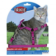Trixie Шлейка с поводком для кошки Premium, нейлон