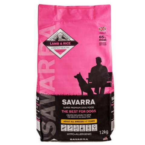 Savarra Adult Dog Lamb Сухой корм для взрослых собак с ягненком и рисом - 12 кг