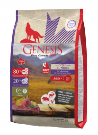 Genesis Pure Canada Wild Tundra Soft с повышенной влажностью для взрослых собак всех пород с мясом дикого кабана, северного оленя и курицы 907 гр