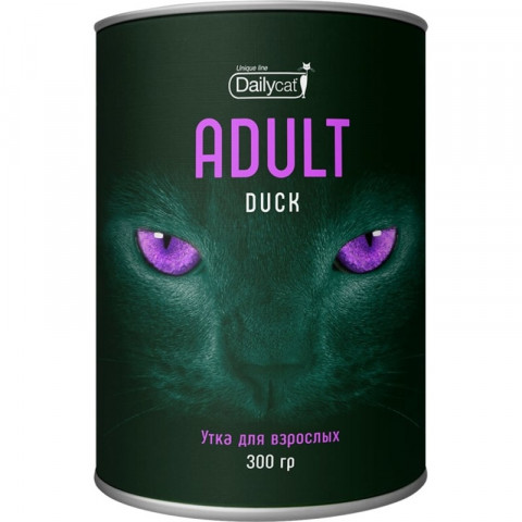 Сухой корм Dailycat Unique line Adult для взрослых кошек с уткой - 300 г