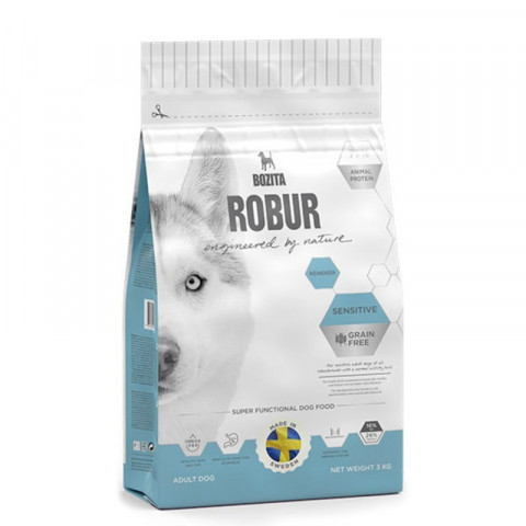 Bozita Robur Sensitive GF сухой беззерновой корм для собак с чувствительным пищеварением с олениной 3 кг